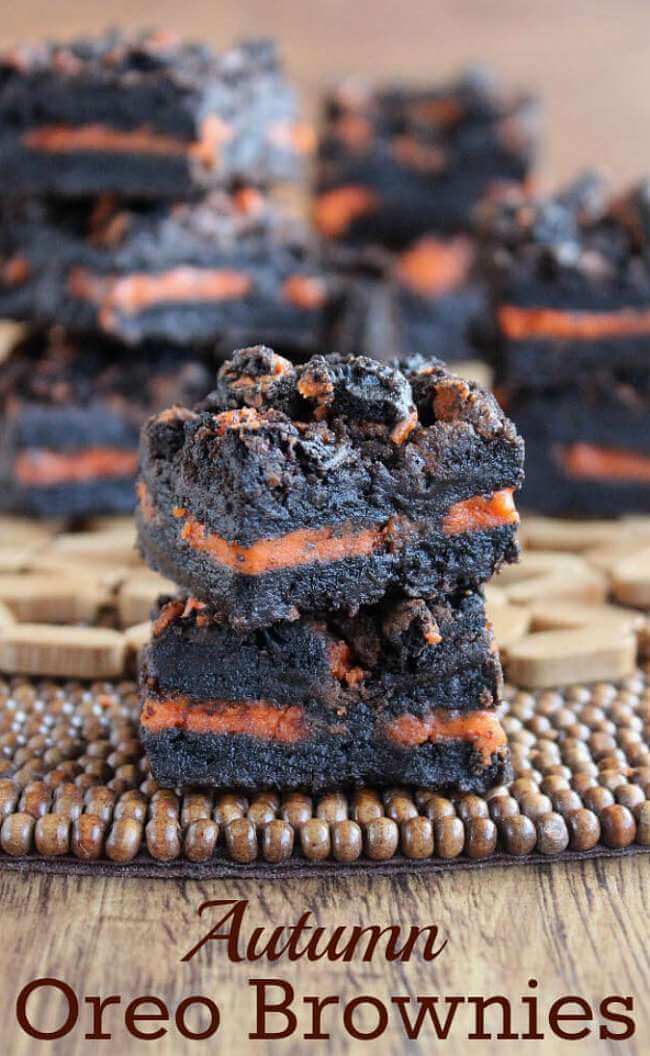 Autumn Oreo Brownies Recipe  Vegan in the Freezer