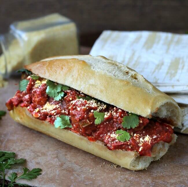 Slow Cooker Vegan Sausage Hoagie makes life easier by being able to do it all in the crockpot.
