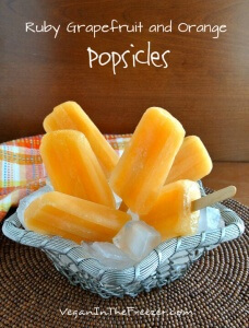Hmemade Opsicle Recipe shows Tilted popsicles with text.