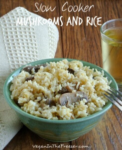 Healthy Slow Cooker Mushrooms and Rice Pin Word