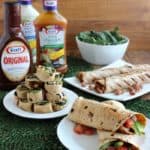 Grilled Wrap Tortilla Trio becomes a dinner for 6 and under $20. Spinach Pinwheels, Avocado Veggie Wraps & Barbecue Bean Grilled Tortillas are fantastic!