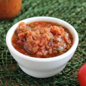Slow Cooker Salsa is so delicious and it adds a depth of flavor to your chips, tacos and more.