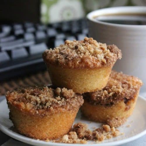 Cinnamon Streusel Mini Muffins are so simple and will fill your kitchen with a spicy sweet cinnamon aroma.