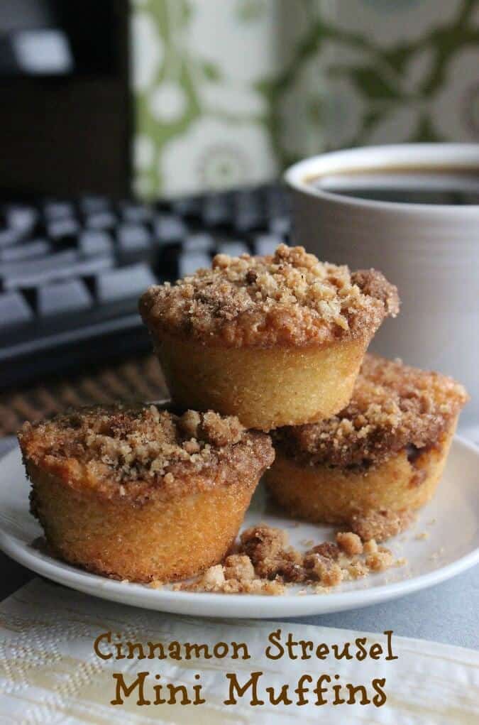 Cinnamon Streusel Mini Muffins are so simple and will fill your kitchen with a spicy sweet cinnamon aroma.