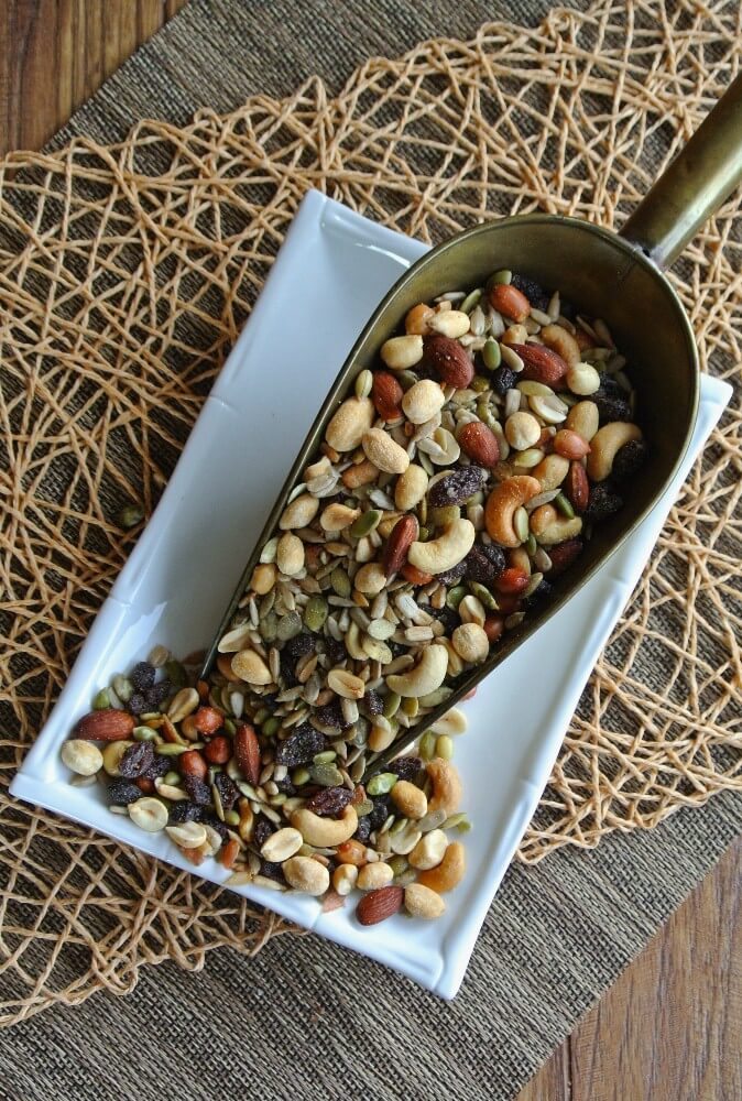 Sweet and Salty Arizona Trail Mix is an abundant variety of nuts and seeds. Snack, exercise, road trip and trail ready it will keep you going for a long time.