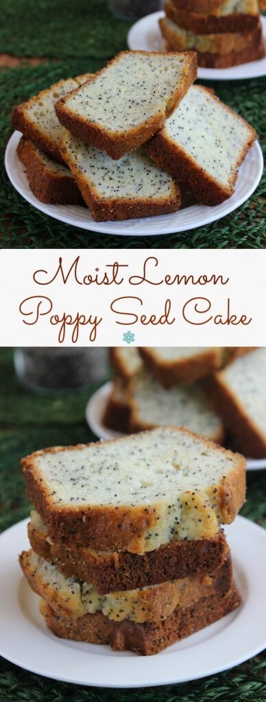 Moist Lemon Poppy Seed Cake has a little zing of sweet lemon freshness. So easy and you only need one bowl. photo