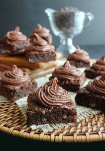 Peanut Butter Chocolate Cupcake Brownies are the best. Rich chocolate brownies with a creamy chocolate peanut butter frosting.