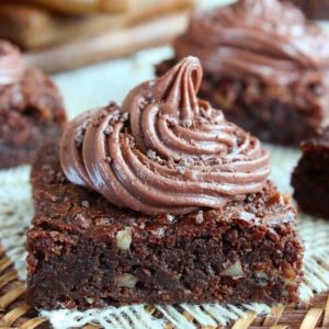Peanut Butter Chocolate Cupcake Brownies are the best with a creamy chocolate peanut butter frosting.