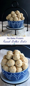 No Bake Protein Peanut Butter Balls are an easy and healthy treat that you can pop in your mouth.. Only 5 Ingredients.