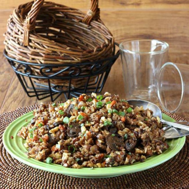 Slow Cooker Wild Rice Recipe with Pecans - Vegan in the Freezer