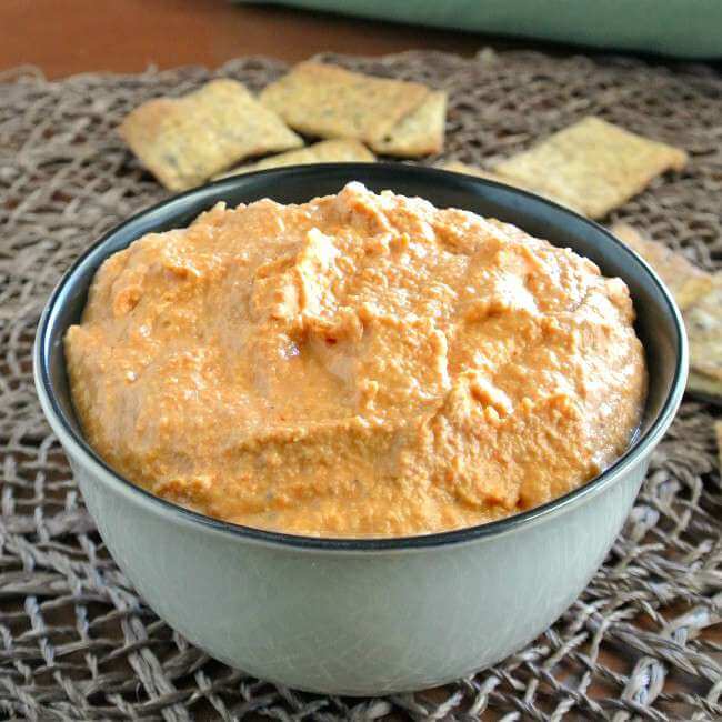 Everybody loves Roasted Red Bell Pepper Hummus. Yes, the guys too.