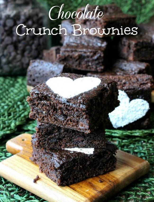 Best Ever Double Chocolate Brownies are rich with chips of chocolate in every bite. 24 huge squares and they couldn't be easier. Dust a sugar heart for some love.