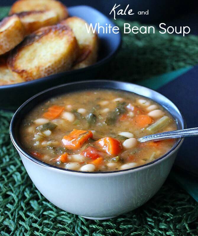 Kale White Bean Soup serves up a complete meal with this one recipe. An easy and delicious recipe that you need to make asap.