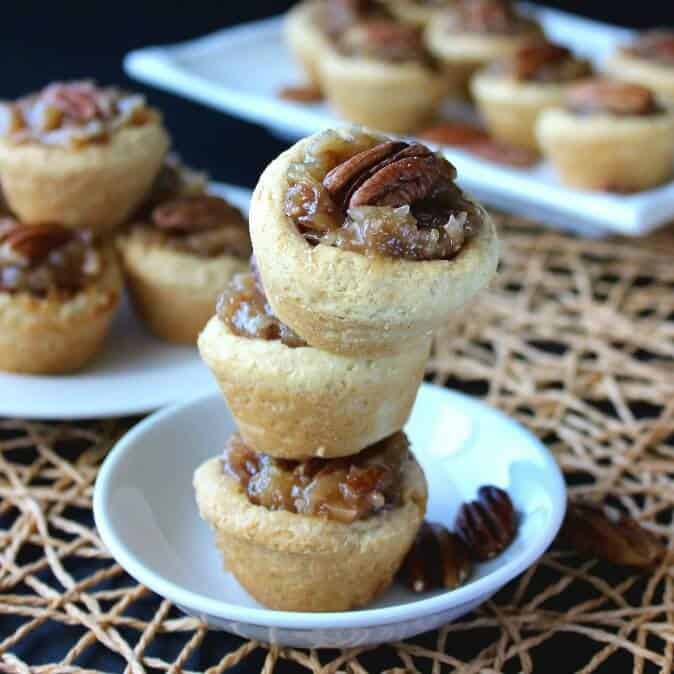 Mini Pecan Pie Tarts are over the top rich and perfect for the holidays.