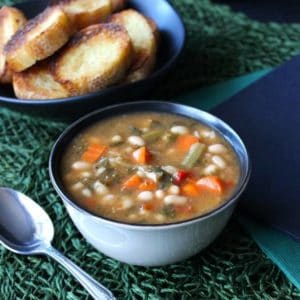 Kale White Bean Soup serves up a complete meal with this one recipe.