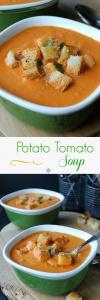 Potato Tomato Soup is rich with flavor. Fresh veggies and seasonings make this a creamy and hearty meal. A dream recipe that will keep you coming back for more.