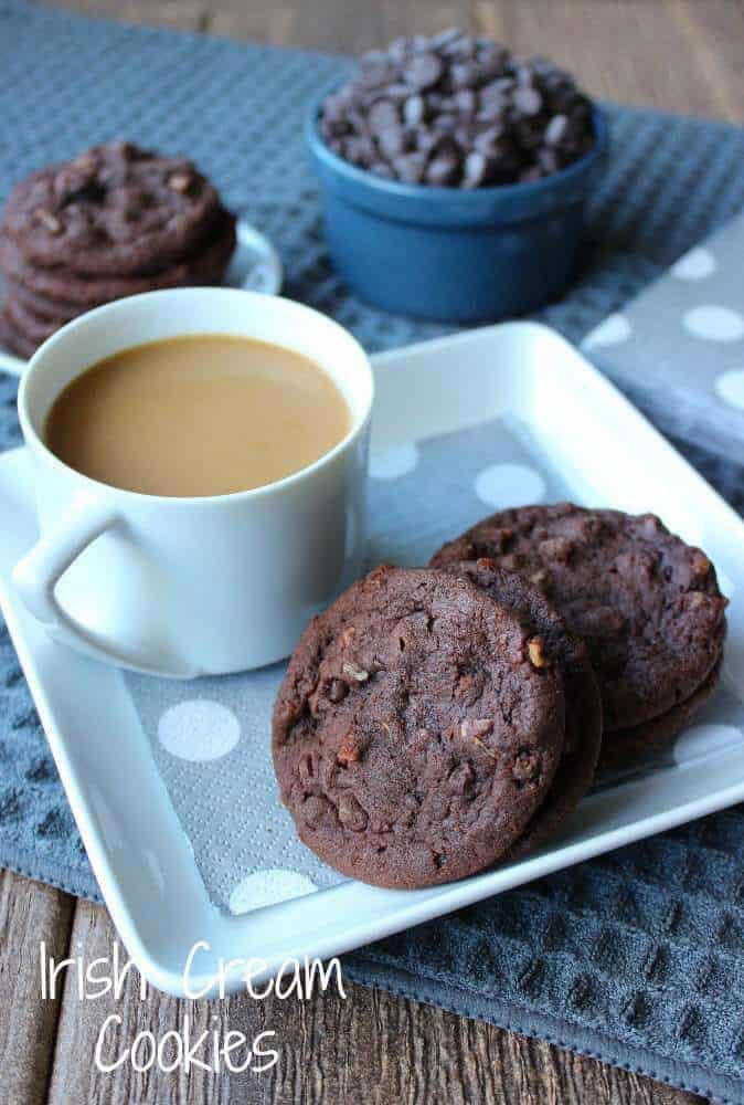 Irish Cream Chocolate Cookies sound and taste like gourmet cookies. Simple cookies that have a deep chocolate flavor and a unique sweetness.