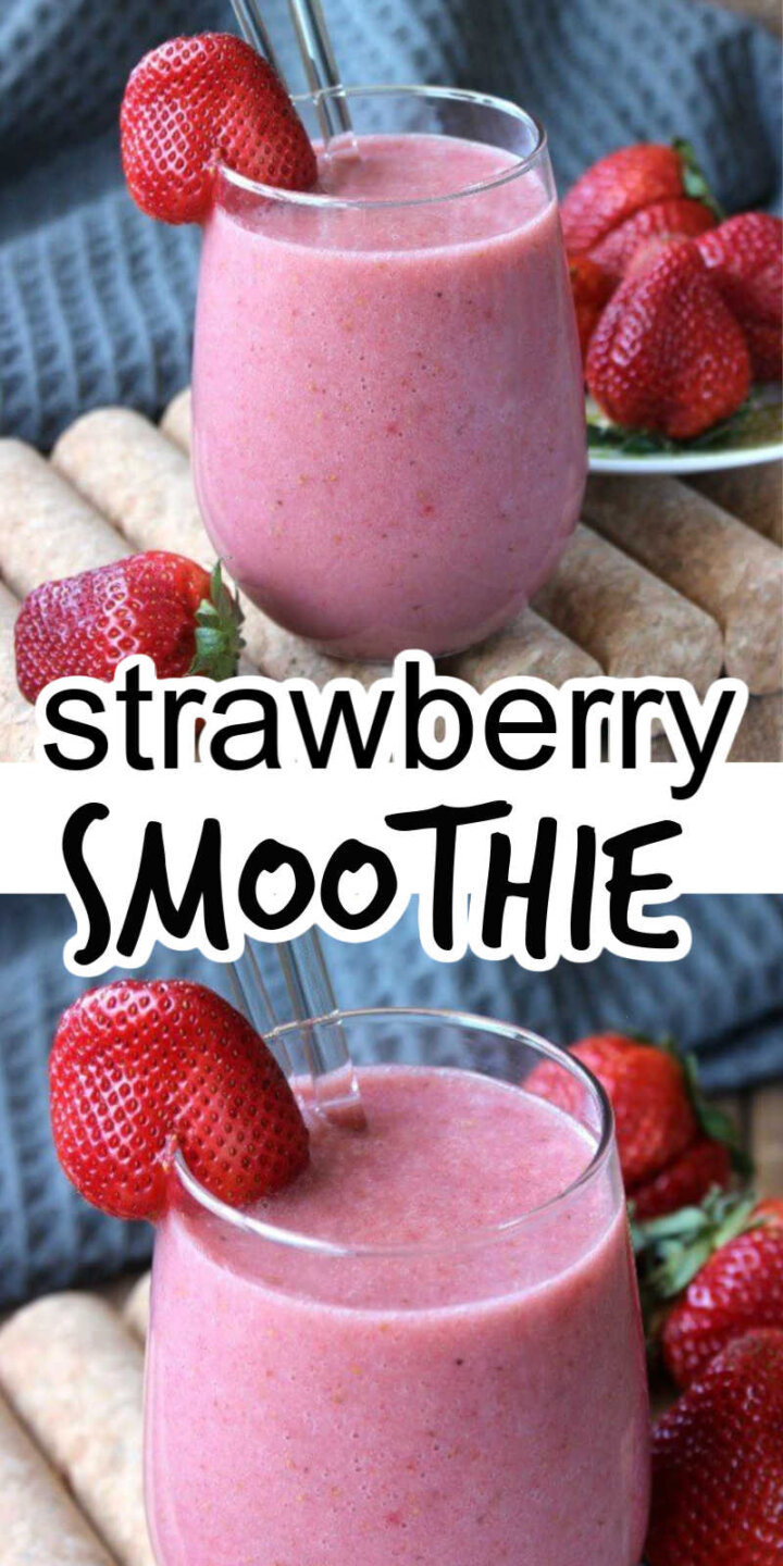 Dairy Free Strawberry Smoothie Recipe - Vegan in the Freezer