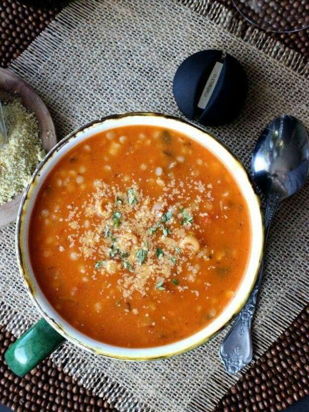 Vegan Minestrone Soup Recipe with Couscous - Vegan in the Freezer