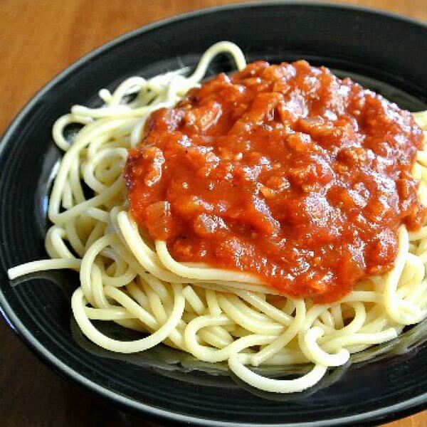 Spaghetti Sauce  on spaghetti square.
