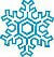 Blue graphic snowflake as Vegan in the Freezers logo.