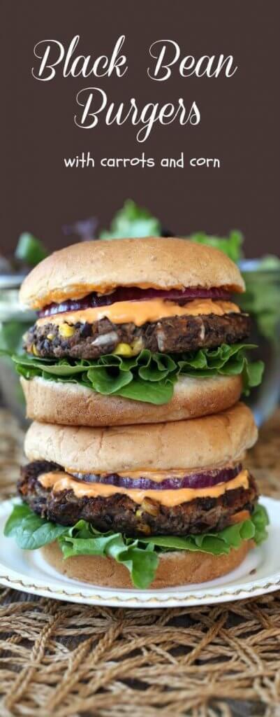 Black Bean Burgers Recipe are healthy & one of the most popular burgers out there. An added bonus is these have little bits of carrot corn.