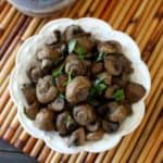 Slow Cooker Balsamic Glazed Mushrooms is so simple and it gives you a great side dish with minimal work.