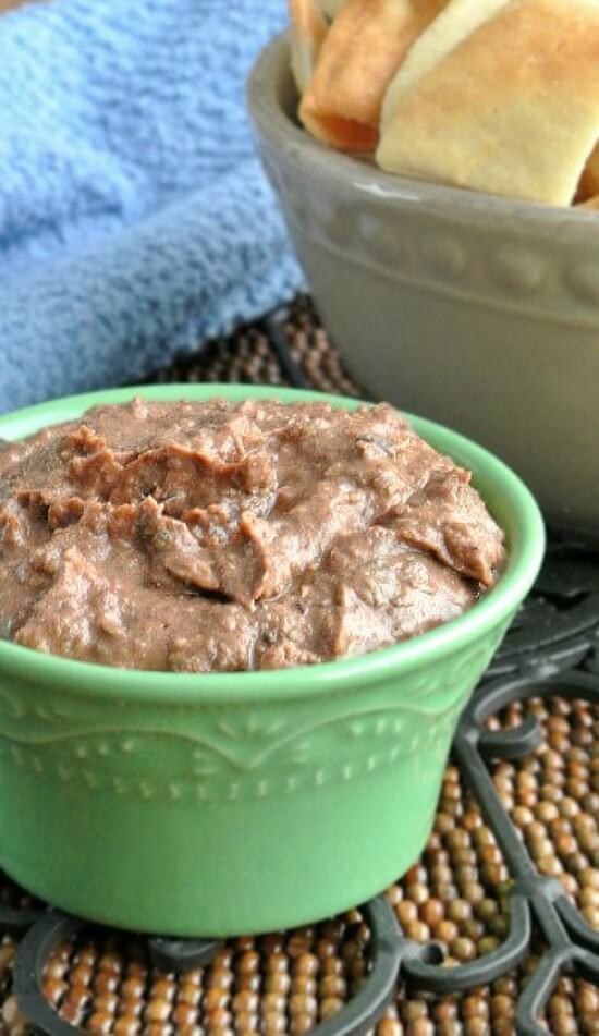 Chipotle Black Bean Dip is a bit spicy and goes with many different kinds of chips and veggies. No stove to turn on either!
