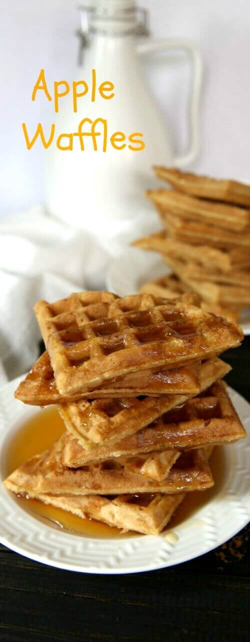 Apple waffles are perfect for that special morning when you want to have something out of the ordinary.  Easy and loaded with apple on the inside!