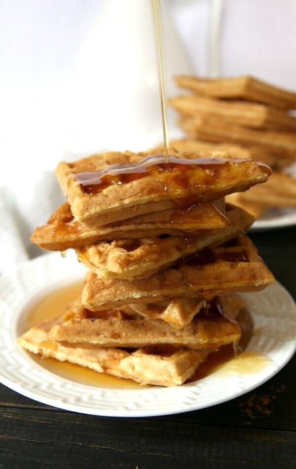 Apple Waffles Special Recipe - Vegan in the Freezer