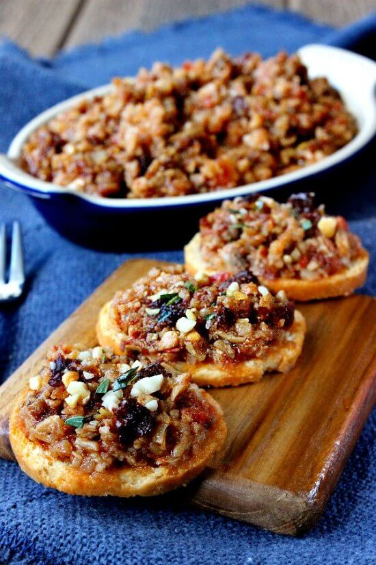 Mediterranean Bruschetta Crostini Appetizer is a recipe that you'll want to make sure you get your share of when the bowl gets set on the table. Veggies and spices get mixed together and that is it! Easy!