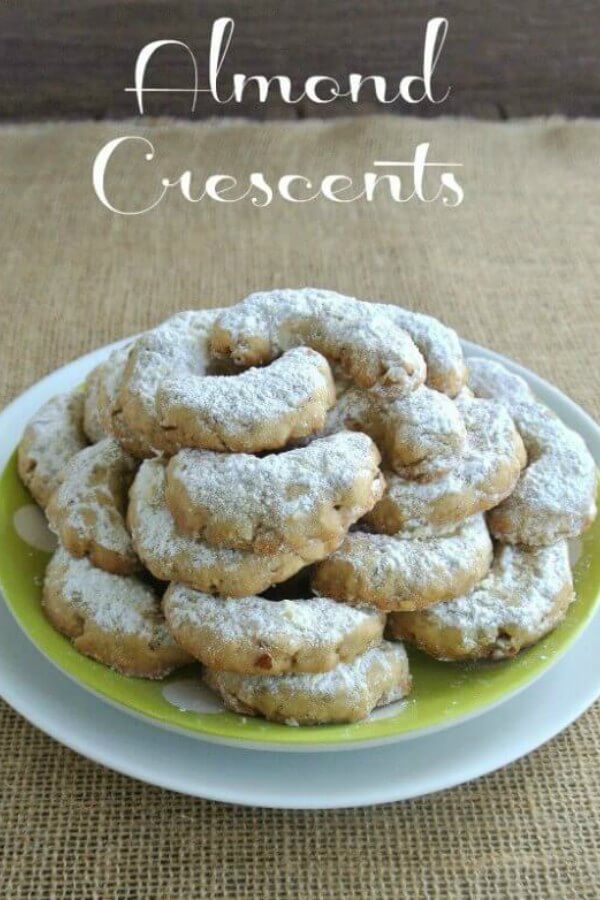Almond Crescents Recipe - Cookies Galore | Vegan in the Freezer