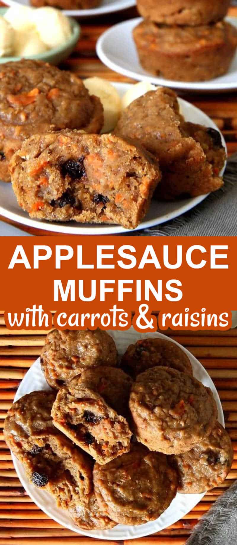 Applesauce Muffins Recipe: Carrot & Raisins: Vegan in the Freezer