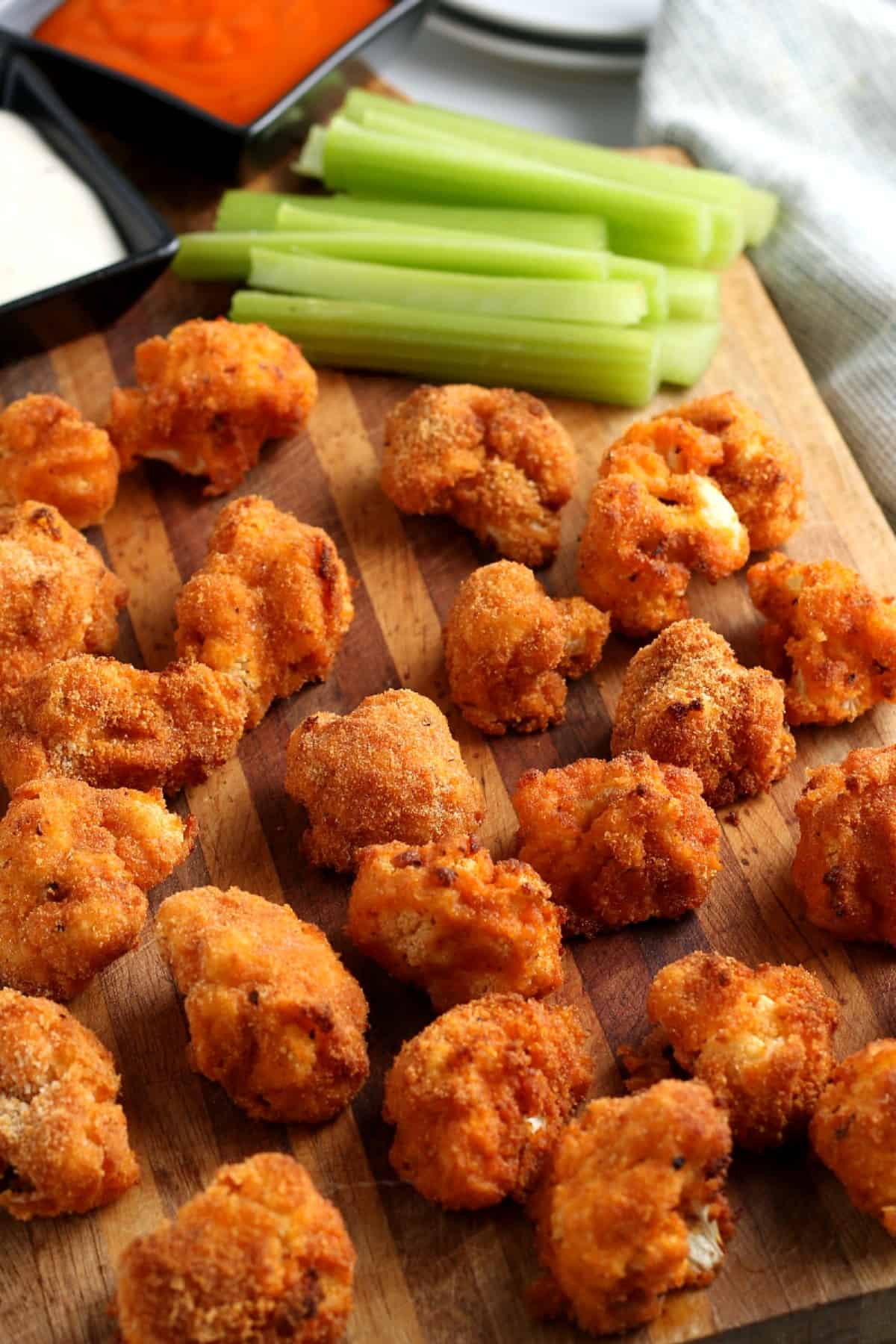 Vegan Cauliflower Buffalow Wings feature sp