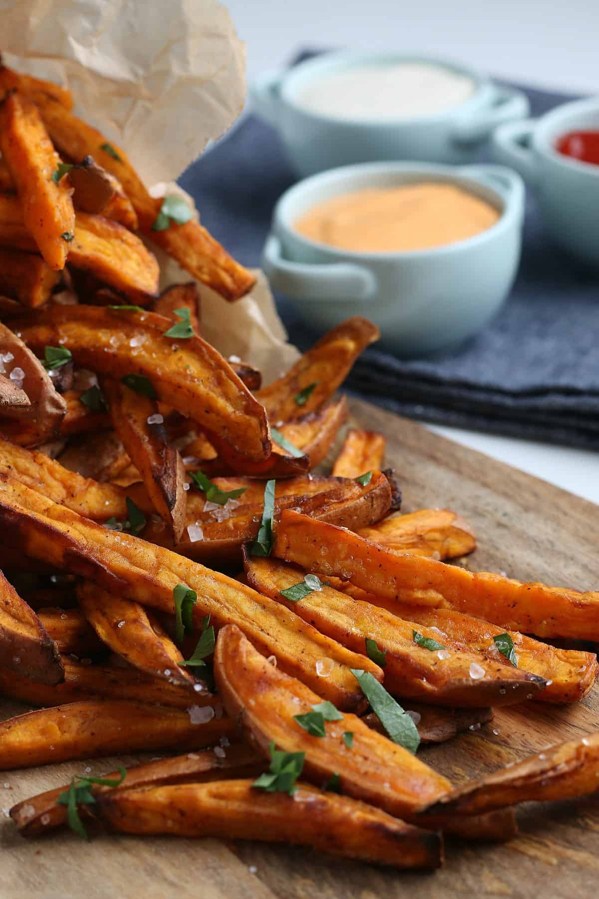 Air Fryer Bako Sweet Potato Wedges - First Time Vegan