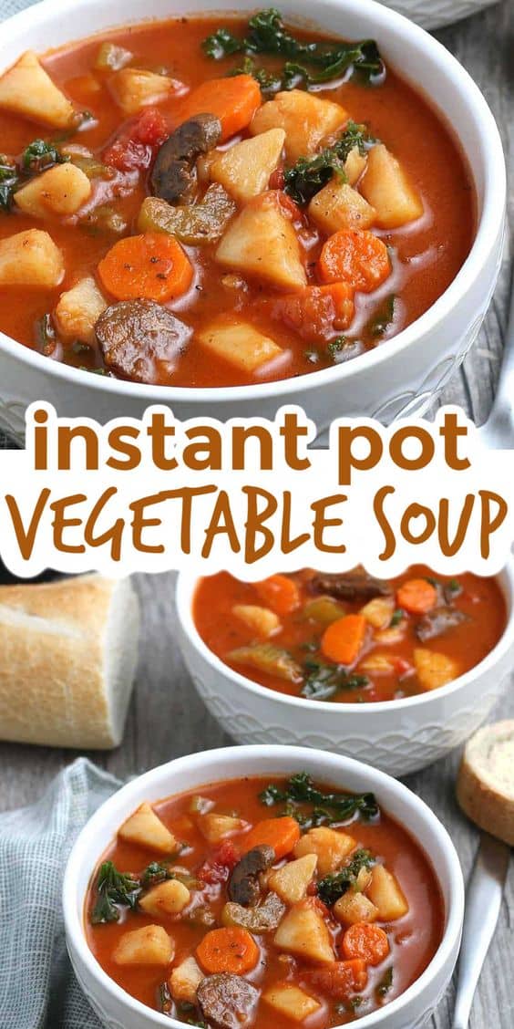 Instant Pot Vegetable Soup Recipe - Vegan in the Freezer