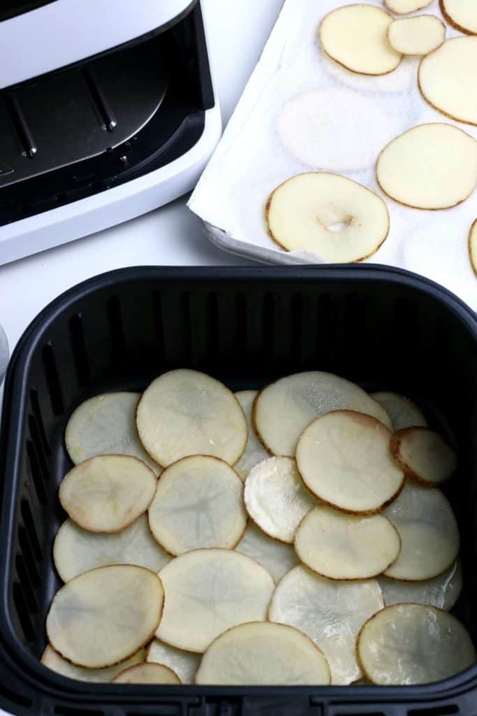 Potato Chips Air Fryer Style: Vegan Potato Skin Chips