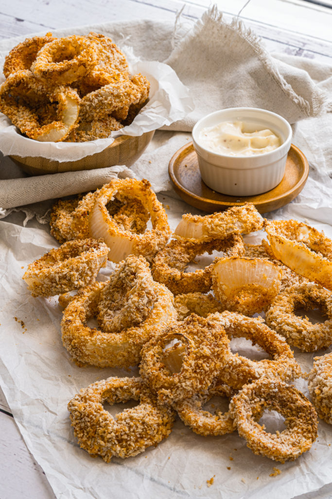 Vegan Baked Onion Rings - Key Lime Coconut