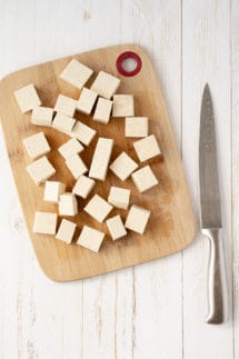 Chop Tofu into bites