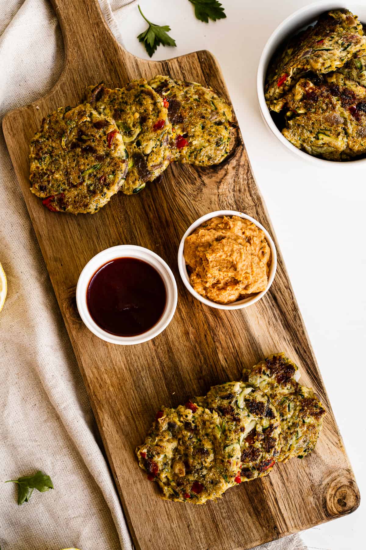 Broccoli and Zucchini Fritters Vegan in the Freezer