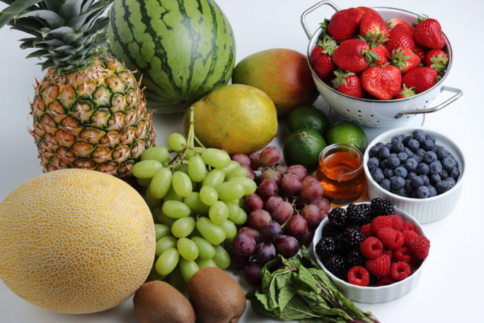 Summer Fruit salad ingredients.