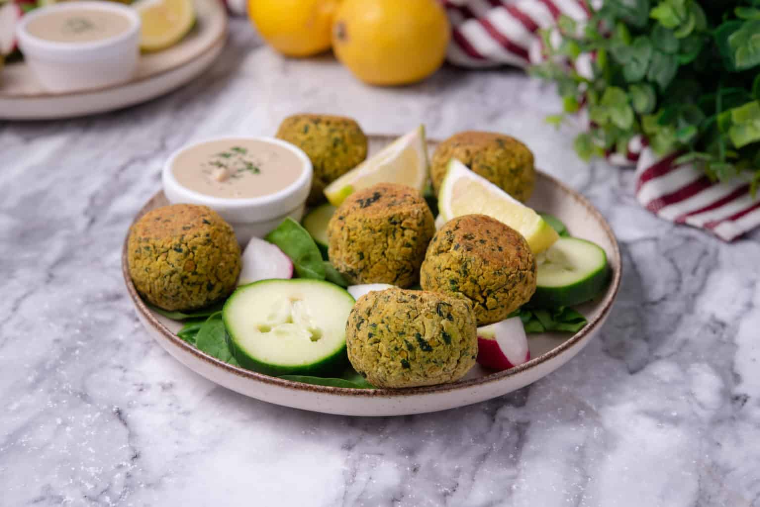 Simple Baked Spinach Falafels Vegan in the Freezer