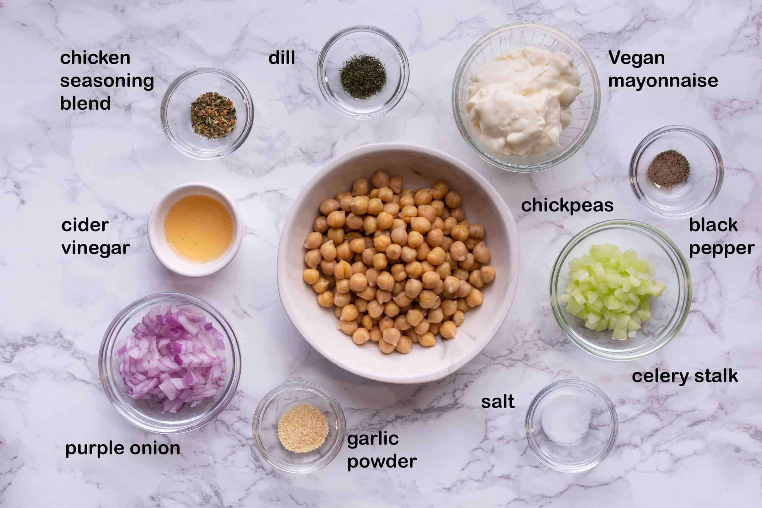 Vegan Chicken Salad Ingredients