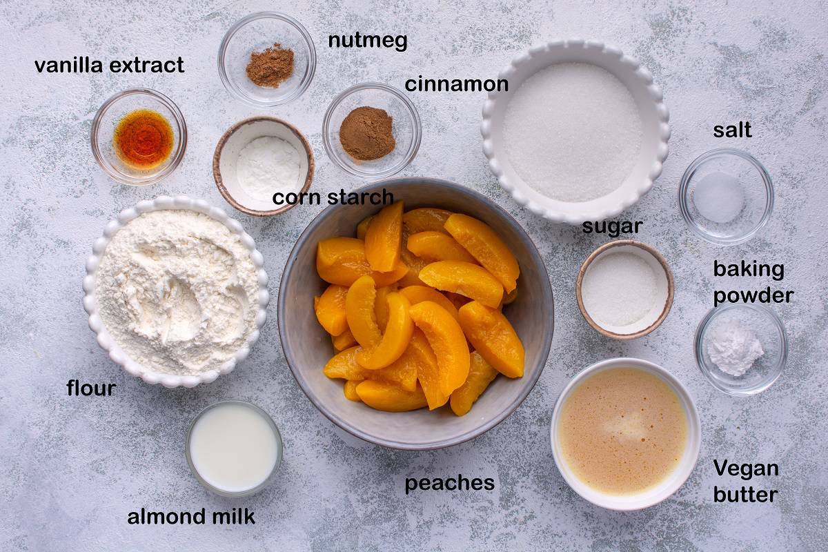 Peach Cobbler Ingredients Labels