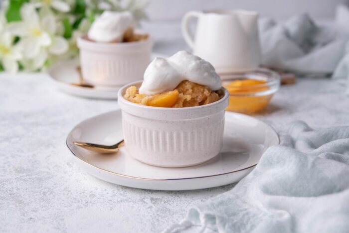 Peach cobbler ready serve 2