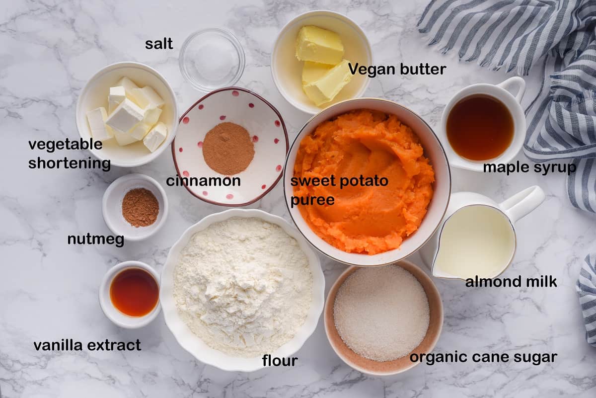 Sweet Potato Pie Ingredients Labels