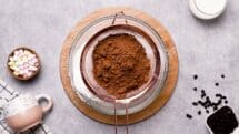 Sift cocoa powder on top