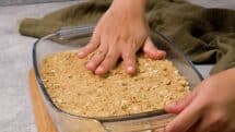Then press the top crust with your hand to make a solid layer
