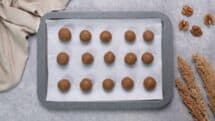 Roll into about 48 balls and then place some on a cookie sheet