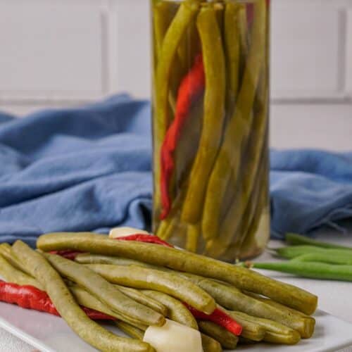 Spicy pickled green platter ready 5